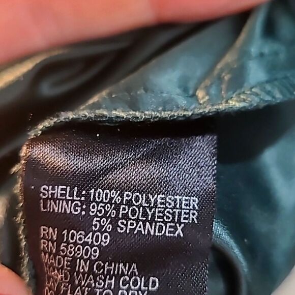 Gianni Bini Dark Green Dress with Sparkly Gold Dots, Size Medium - Picture 12 of 12